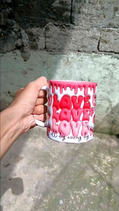 Valentines 3D Illusion Effect /Design Mug "NOT EMBOSSED"With Box and sticker Label High Quality Prints/Reusable Ceramic