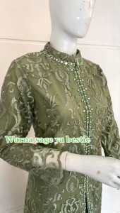 Mula Store - SET Kebaya Tulle Mutiara Terbaru dan Rok - Baju Kebaya Ibu Besan dan Wisuda Tile Couple Brukat Bali