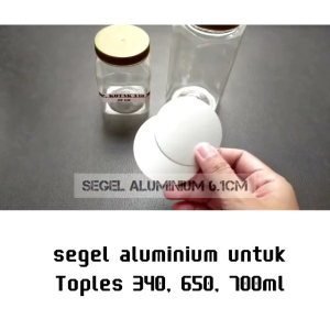 PILIH 50PCS 100PCS 20PCS SEGEL ALUMINIUM FOIL 6CM 6.1CM UNTUK TOPLES diameter 6CM MURAH JAR TOPLES 700ML segel induksi SETRIKA DISTRIBUTOR GROSIR BOTOL TOPLES JAR MURAH jayastore18
