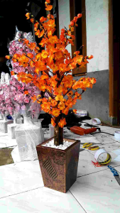 Dekorasi Bunga artificial sudut ruangan tinggi 80cm