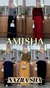 RAFIKA DLOVERA AMISA DRESS: Baju Dress Knit Wanita Muslim Amisha Dress By Rafika Dlovera