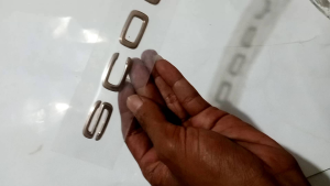 EMBLEM LOGO SCOOPY DONAT 2021-2022 bentuk TIMBUL 3D SILVER CHROME K2F ORIGINAL