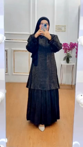 MAXI DRES TERBARU 2024 DESAIN MELAYU BAHAN JAGUAR PRINTING MODEL BAWAH PLISKET-DRESS GAMIS SHIMMER WANITA FULL FURING VIRAL COCOK UNTUK PESTA DAN KONDANGAN MEWAH