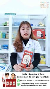 [Chính hãng] GOMSEMARI NƯỚC HỒNG SÂM BA CON GẤU