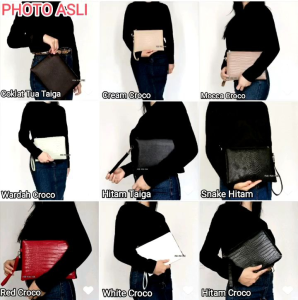 Fox- Clutch Wanita / Pouch Pria/ Tas Kulit wanita Korea style