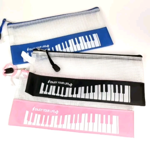 Piano Pencil Bog Begginner Music Stationary Colour Full Zip Bag
