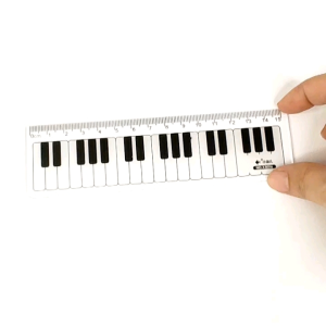 Piano Ruler Primary School Students 15cm Ruler Note Piano Ruler Childrens stationery