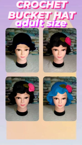 CROCHET BUCKET HAT ADULT SIZE