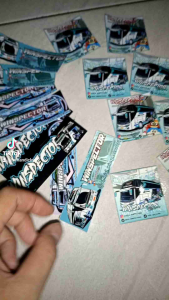 16 pcs sticker bus anti air full winspector/ sticker bus mania vital