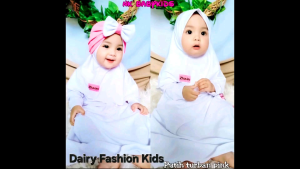 Gamis Bayi&Anak Azibah Syarii Kids: Bahan Jersey Premium Nyaman