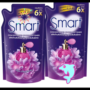 น้ำยาปรับผ้านุ่ม 490ml. สีม่วง Smart ลดกลิ่นอับ แพค2ถุง