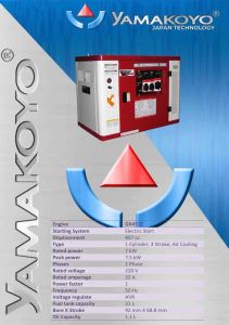 Share: GENSET SILENT GFH10500-LX YAMAKOYO 7.500 WATT