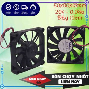 Quạt tản nhiệt thay thế nồi cơm điện Nidec 20v 008a 80x80x15mm chính hãng mới