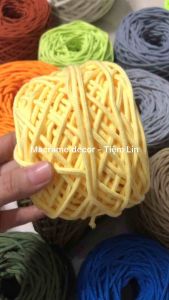 Cuộn 200gram dây dệt cotton thắt macrame móc túi xách đồ chơi thú cưng size 3mm