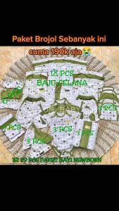 Paket 39 PCS Paket Brojol Seri Hijau Olive Paket Lahiran Lengkap Baju dan Celana Bayi Baru Lahir New Born Paket Hemat Bayi Baru Lahir SNI New Born Bayi Baru Lahir