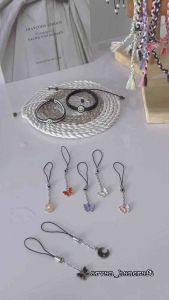 Strap Phone Bulan Hitam & Gantungan Aksesoris HP Bulan Hitam