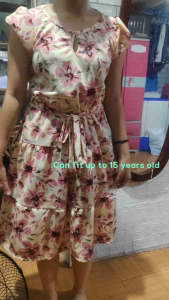 Angel-Bie Freeyah Maxi Dress for kids 9-12yrs.old tiered ruffle dress with shoulder straps and back straps.