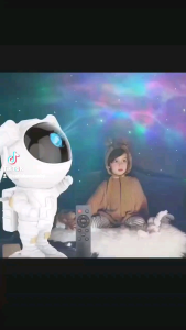 Lampu Tidur Proyektor Astronot Bintang Bulan Projector Light Astronaut