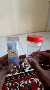Plastik Segel Botol / Toples Sambal Kotak 200ml isi 100pcs diameter 55cm shrink wrap
