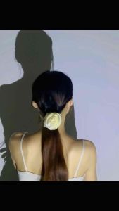 Dây buộc tóc công chúa hoa hồng retro Pháp nhẹ nhàng thanh lịch cho nữ phong cách Hàn Quốc