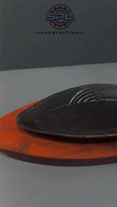 PANMAA Cast Iron Hot Plate Steak / Piring Ikan Premium (24x14 cm)