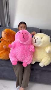 ตุ๊กตาคาปิบาร่า ขนาดกลาง 28 นิ้ว ขนนุ่ม ขนเงา รับประกันความสวย