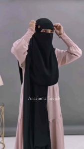{SET NIQOB BANDANA} JILBAB PASHMINA INSTAN 200×100 | PASHMINA CERUTY PREMIUM JUMBO | SHAWL NEELOFA