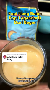 Kopi Liong Bulan Mini: Kopi Tulen Tanpa Gula 30 Sachet x 8gr