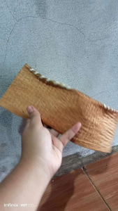 Peci kulit kayu honai motif polos Terompah (COD)