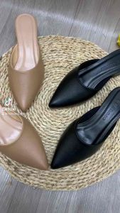 giày cao gót sục 2cm si mờ trơn đế tpr chống trơn cao cấp TT Shoes tuitron2cm