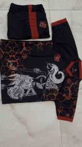 SATU SETEL KAOS FUTSAL ANAK-ANAK TERBARU MOTIF WAYANG SULTAN BATIK TERLARIS NEW
