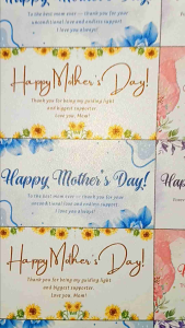 Mothers Day Card Toppers ( Cake or Bouquet) A4 Size Glitter Card 250gsm 4pcs 6pcs 8pcs 10 pcs Floral Design