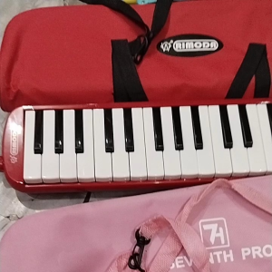 PIANIKA KAIN TAS BOA - BIG BANG -RIMODA MURAH BIRU DAN PINK TOMBOL DOREMI