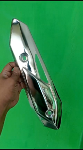 Tameng Tutup Cover Knalpot Bahan Besi Stainless Chrome Matic Beat Vario Scoopy Spacy Anti Pecah