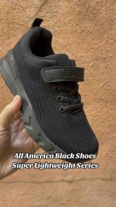 All America 133402 Super Lightweight Black Shoes (Size 30 - 40) Kasut Sekolah Hitam Black School Sport Shoes