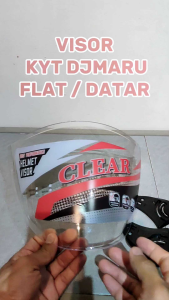 VISOR KYT DJ MARU GALAXY FLAT DATAR BENING SMOKE