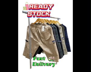 Seluar Pendek 3 suku Kargo Lelaki / Men Casual Cargo 3 Quarter Pant 多口袋男斜纹布七分短裤