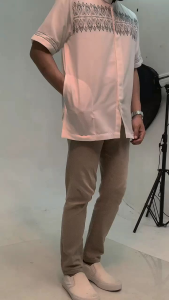 bajo Koko pria lengan pendek bahan poliy katun