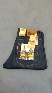 OBSCURE CO - Lustiano Celana Denim Selvedge Accent Shell Stitch Black Indigo