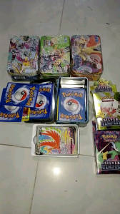 Hộp thẻ bài Pokemon sắt 41 thẻ hoặc hộp giấy 25 thẻ Silver Tempest bằng giấy bóng cứng