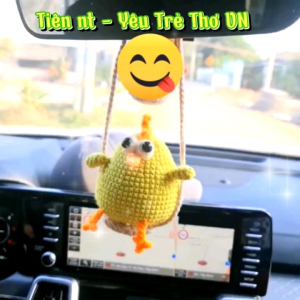 quà lưu niệm treo xe ô tô treo balo  móc khóa bé nấm con gà ngáo chú rồng len vịt đội mũ cầu vồng vịt con len túi may mắn đầu rồng nấm đội mũ len bé rồng bay chú cá hề  vịt giang hồ chậu hoa nhỏ dâu tây chậu xương rồng bằng len (28 mẫu