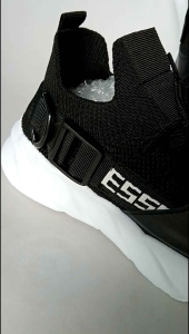 NIQISHOP TERBARU Sepatu Rajut Wanita Hitam Putih Bertali Ukuran 37-40 Kasual Sneakers Outdoor Shoes Sepatu Olahraga Pria Sneakers Running Shoes