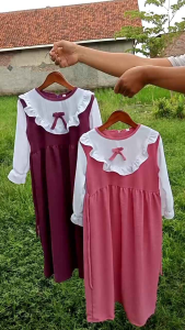 GAMIS LEBARAN DRESS ANAK SYAKIRA GAMIS ANAK PEREMPUAN BAHAN CRINKEL AIRFLOW USIA 2 -6TAHUN