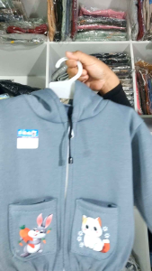 jaket bayi saku tali gemoy 2-12 bulan