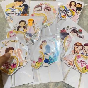 Topper Cake Happy Wedding Toper Kue Anniversary Styrofoam