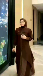 Gamis Wanita Dewasa Terbaru 2025 Mewah Jasmine Dress Bahan Ceruty Babydoll Full Furing Aplikasi Swarovski Gamis Kondangan Pesta Lebaran Maxy Best Seller