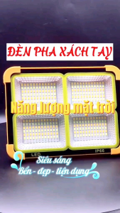 Đèn led sạc năng lượng Mặt Trời đa năng 200w