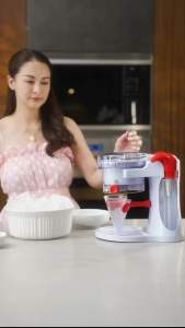 Tough Mama NTM-IS1 White Electric Ice Shaver Shaved Ice Removable Cone Easy to use Ice Crusher