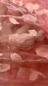 vải ren lưới thêu màu hồng mận mềm rũ co dãn đẹp sang giá 1m_(khổ 1m5)