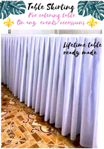 Table Skirtting (Us Katrina) Table Skirt Ready Made For Caterring Table Cloth